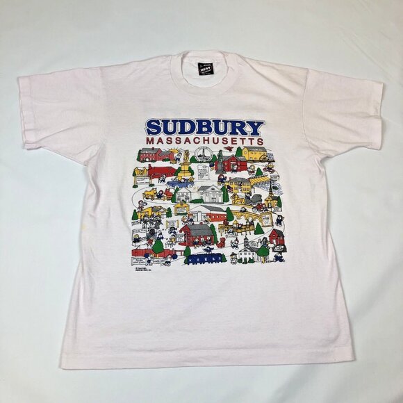 Fruit of the Loom Other - Vintage Sudbury Massachusetts Cartoon Town Americas Best Screen Stars T-Shirt